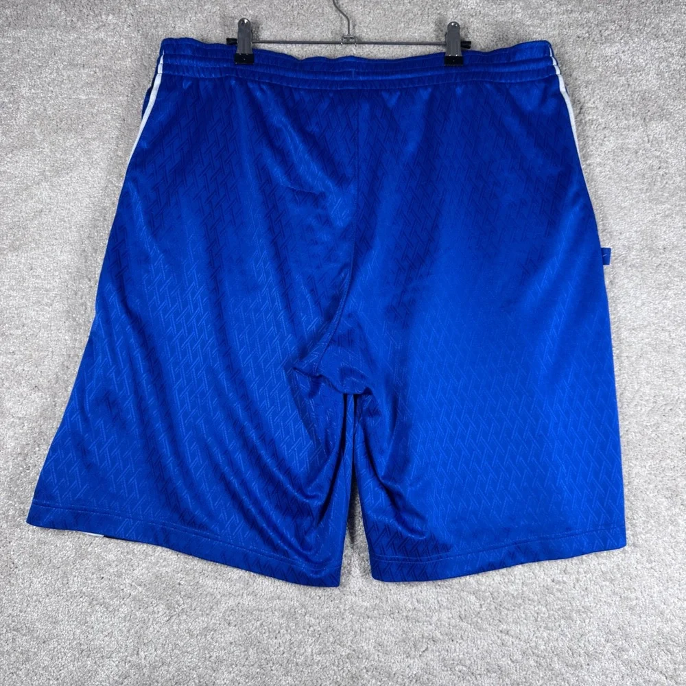 Nike Basketball Shorts Mens Large Blue Black White Geometric Pattern Swoosh Logo